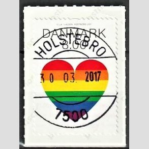 FRIM�RKER DANMARK | 2017 - AFA 1900 - Pride. - 8,00 kr. flerfarvet - Pragt Stemplet 