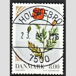 FRIM�RKER DANMARK | 2016 - AFA 1871 - Dansk porcel�n - 8,00 Kr. Flora Danica - Pragt Stemplet