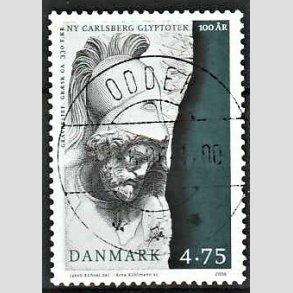 FRIM�RKER DANMARK | 2006 - AFA 1474 - Glypoteket 100 �r. - 4,75 Kr. Gravrelief - Pragt Stemplet