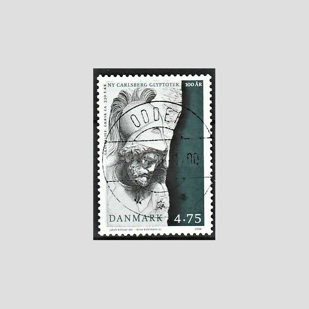 FRIMRKER DANMARK | 2006 - AFA 1474 - Glypoteket 100 r. - 4,75 Kr. Gravrelief - Pragt Stemplet