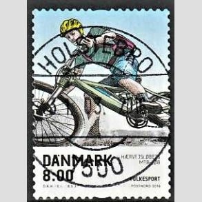 FRIM�RKER DANMARK | 2016 - AFA 1856 - Folkesport - 8,00 Kr. flerfarvet - Pragt Stemplet Holstebro