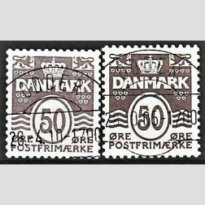 FRIM�RKER DANMARK | 2005 - AFA 1445,1445E - B�lgelinie - 50 �re brun - Lux Stemplet