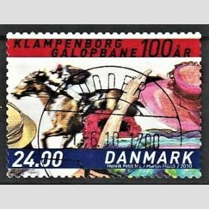 FRIMRKER DANMARK | 2010 - AFA 1627E - Klampenborg Galopbane 100 r. - 24,00 Kr. flerfarvet - Pragt Stemplet Odder (Pragtmrke)