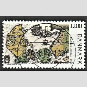 FRIM�RKER DANMARK | 2009 - AFA 1587 - Gamle Danmarkskort - 12,00 Kr. flerfarvet - Lux Stemplet Odder