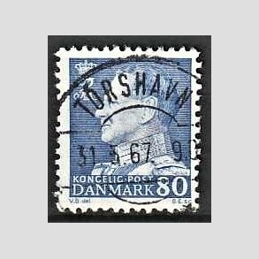 FRIMRKER DANMARK | 1965 - AFA 433 - Fr. IX 80 re bl - Pragt Stemplet Torshavn (Frerne)