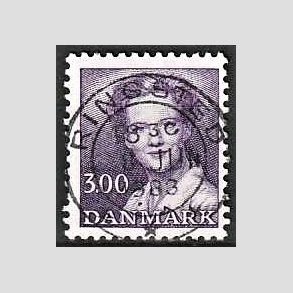 FRIMRKER DANMARK | 1983 - AFA 775 - Dronning Margrethe - 3,00 Kr. violet - Pragt Stemplet Ringsted