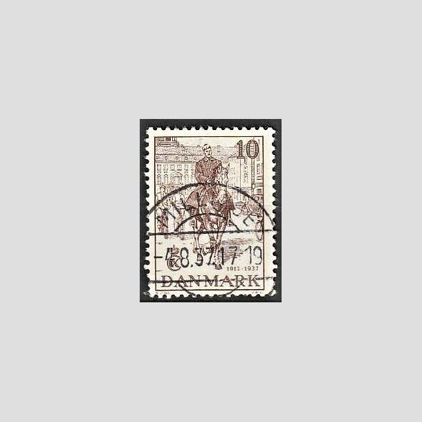 FRIMRKER DANMARK | 1937 - AFA 240 - Chr. X 25 re jubilum 10 re brun - Lux Stemplet Millinge