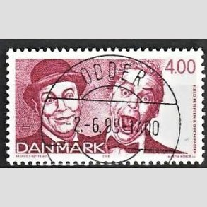 FRIM�RKER DANMARK | 1999 - AFA 1212 - Dansk revy - 4,00 Kr. r�d - Pragt Stemplet (Uds�gt kvalitet)