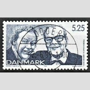 FRIM�RKER DANMARK | 1999 - AFA 1214 - Dansk revy - 5,25 Kr. bl� - Pragt Stemplet (Uds�gt kvalitet)
