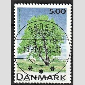 FRIM�RKER DANMARK | 1999 - AFA 1197 - Danske l�vtr�er - 5,00 Kr. flerfarvet - Pragt Stemplet (Uds�gt kvalitet)