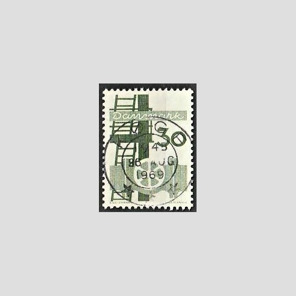 FRIMRKER DANMARK | 1968 - AFA 473 - Danmarks industri - 30 re grn - Pragt Stemplet Kge