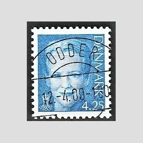 FRIMRKER DANMARK | 2000 - AFA 1243 - Dronning Margrethe - 4,25 Kr. bl - Lux Stemplet Odder