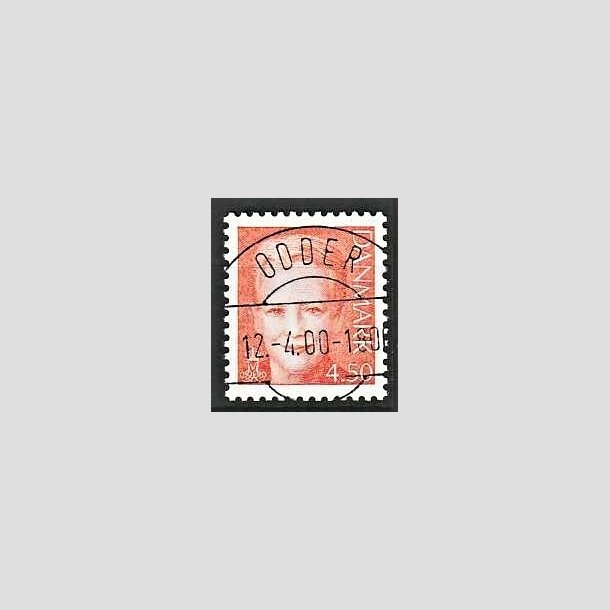 FRIMRKER DANMARK | 2000 - AFA 1244 - Dronning Margrethe - 4,50 Kr. orange - Lux Stemplet