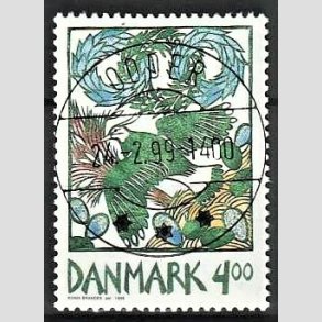 FRIM�RKER DANMARK | 1999 - AFA 1204 - For�rsbebudere - 4,00 Kr. Vibe - Lux Stemplet (Uds�gt kvalitet)