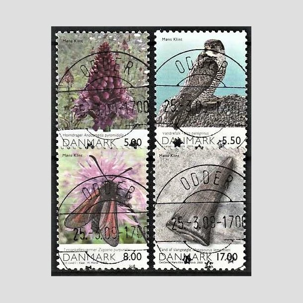 FRIMRKER DANMARK | 2009 - AFA 1571-74 - Danmarks natur II - 5,00 - 17,00 Kr. flerfarvet i st - Pragt Stemplet (Udsgt kvalitet)