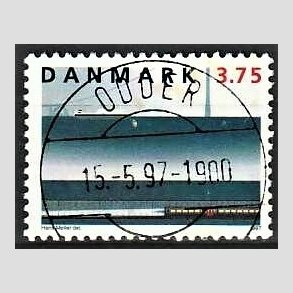 FRIM�RKER DANMARK | 1997 - AFA 1144 - Jernbanen Storeb�lt - 3,75 Kr. flerfarvet - Pragt Stemplet (Uds�gt kvalitet)