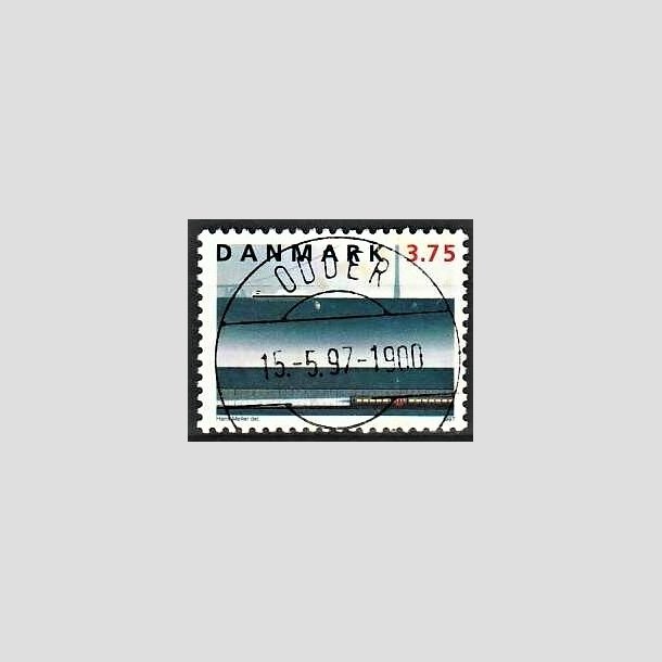 FRIMRKER DANMARK | 1997 - AFA 1144 - Jernbanen Storeblt - 3,75 Kr. flerfarvet - Pragt Stemplet (Udsgt kvalitet)