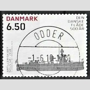 FRIMRKER DANMARK | 2010 - AFA 1621E - Den Danske flde 500 r - 6,50 Kr. Niels Juel - Pragt Stemplet