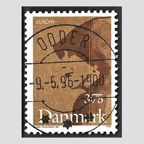 FRIM�RKER DANMARK | 1996 - AFA 1116 - Ber�mte kvinder - 3,75 kr. brun/m�rkbrun - Pragt Stemplet