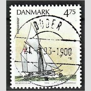 FRIM�RKER DANMARK | 1993 - AFA 1046 - Sejlskibe - 4,75 Kr. flerfarvet - Pragt Stemplet Odder