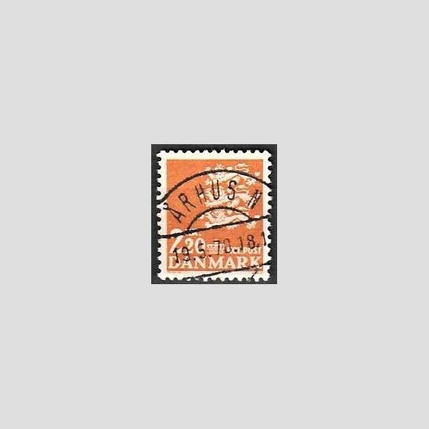 FRIMRKER DANMARK | 1967 - AFA 464F - Rigsvben 2,20 Kr. orange - Lux Stemplet rhus N