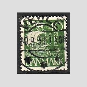 FRIM�RKER DANMARK | 1927 - AFA 174 - Karavel 40 �re gr�n - Lux Stemplet Vejle
