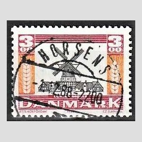 FRIM�RKER DANMARK | 1988 - AFA 919 - Gamle m�ller - 3,00 Kr. r�d/orange/sort - Pragt Stemplet Horsens