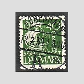 FRIM�RKER DANMARK | 1927 - AFA 174 - Karavel 40 �re gr�n - Lux Stemplet K�benhavn