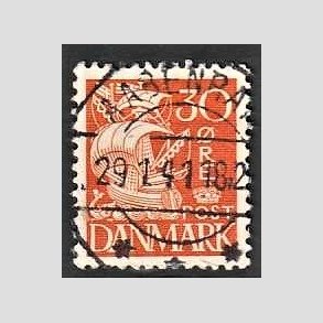 FRIM�RKER DANMARK | 1940 - AFA 259 - Karavel 30 �re orange Type II - Lux Stemplet Aabenraa