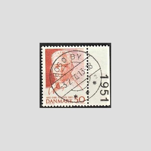 FRIMRKER DANMARK | 1965 - AFA 435 - Komponist Carl Nielsen - 30 re orangerd - Pragt Stemplet Bog By