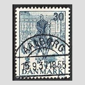 FRIM�RKER DANMARK | 1937 - AFA 242 - Chr. X 25 �re jubil�um 30 �re bl� - Lux Stemplet Aalborg