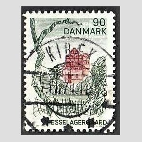 FRIM�RKER DANMARK | 1974 - AFA 569 - Landsdelsserie Fyn - 90 �re flerfarvet - Pragt Stemplet Kib�k
