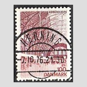 FRIM�RKER DANMARK | 1976 - AFA 615 - K�benhavn - 100 �re r�dlilla/r�d - Pragt Stemplet Herning