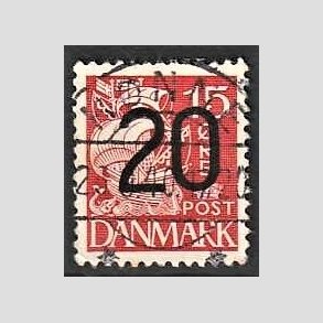 FRIMRKER DANMARK | 1940 - AFA 264 - 20/15 re rd Provisorier - Lux Stemplet Rnne