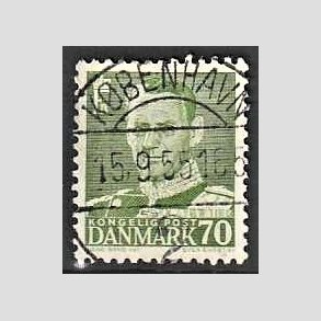 FRIMRKER DANMARK | 1950 - AFA 324 - Fr. IX 70 re mrkgrn - Lux Stemplet Kbenhavn