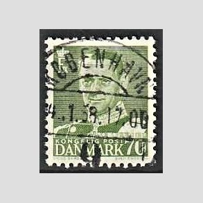 FRIMRKER DANMARK | 1950 - AFA 324 - Fr. IX 70 re mrkgrn - Lux Stemplet Kbenhavn