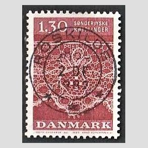 FRIM�RKER DANMARK | 1980 - AFA 712 - S�nderjyske kniplinger - 1,30 Kr. r�d - Pragt Stemplet Roskilde