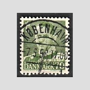 FRIMRKER DANMARK | 1950 - AFA 324 - Fr. IX 70 re mrkgrn - Lux Stemplet Kbenhavn