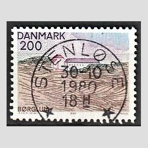 FRIM�RKER DANMARK | 1980 - AFA 702 - Nord for Limfjorden - 200 �re flerfarvet - Pragt Stemplet Stenl�se