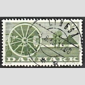 FRIM�RKER DANMARK | 1960 - AFA 381 - Landbrugsmotiver - 12 �re gr�n - Pragt Stemplet Lyngs�