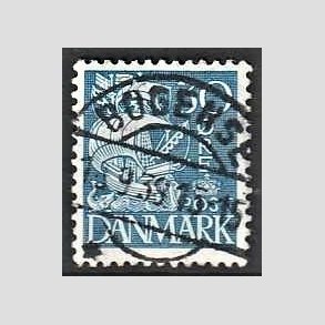 FRIM�RKER DANMARK | 1934 - AFA 215 - Karavel 30 �re bl� Type I - Lux stemplet Bogense