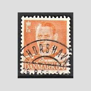 FRIMRKER DANMARK | 1952-53 - AFA 341 - Fr. IX 80 re orange - Lux Stemplet Thorshavn
