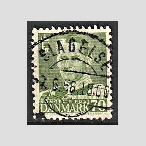 FRIMRKER DANMARK | 1950 - AFA 324 - Fr. IX 70 re mrkgrn - Lux Stemplet Slagelse