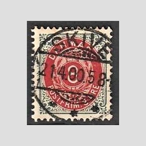 FRIM�RKER DANMARK | 1895 - AFA 25By - 8 �re gr�/r�d - Lux Stemplet Skive