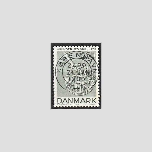 FRIMRKER DANMARK | 1979 - AFA 685 - Vikingetiden - 2 Kr. grnbl - Pragt Stemplet