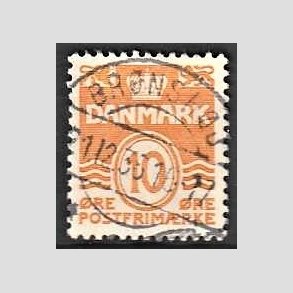 FRIM�RKER DANMARK | 1933 - AFA 202 - B�lgelinie 10 �re orange type IA - Lux Stemplet Br�nsh�j