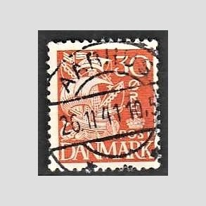 FRIM�RKER DANMARK | 1940 - AFA 259 - Karavel 30 �re orange Type II - Pragt Stemplet Aarhus