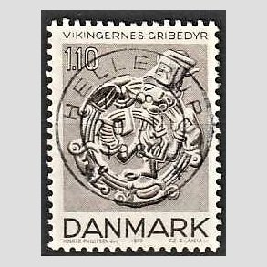 FRIM�RKER DANMARK | 1979 - AFA 684 - Vikingetiden - 1,10 Kr. brun - Pragt Stemplet Hellerup