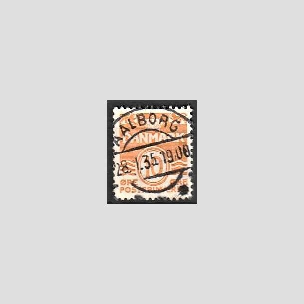 FRIMRKER DANMARK | 1933 - AFA 202 - Blgelinie 10 re orange type IA - Lux Stemplet Aalborg