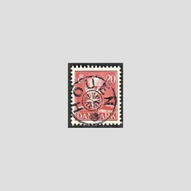 FRIMRKER DANMARK | 1942-44 - AFA 276 - Chr. X 20 re rd - Lux Stemplet Houen